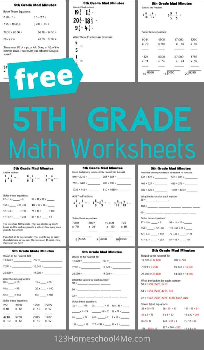 30 4Th And 5Th Grade Math Worksheets