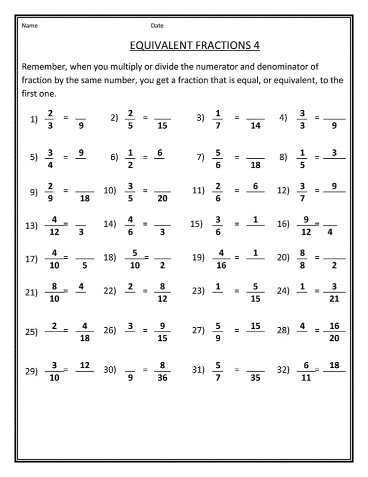 30 4Th Grade Math Worksheets Fractions Free Printable