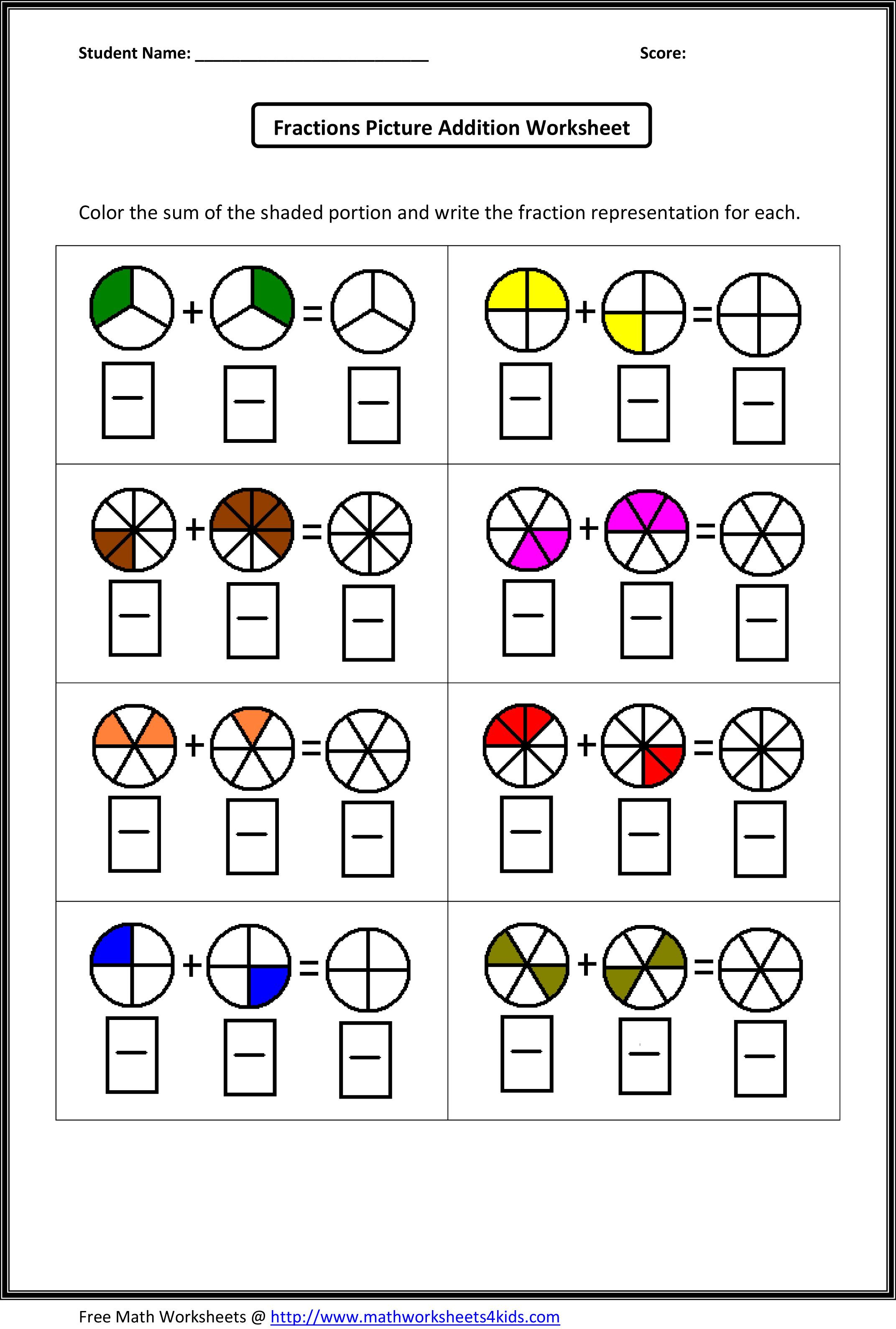 30 4Th Grade Math Worksheets Fractions Free Printable