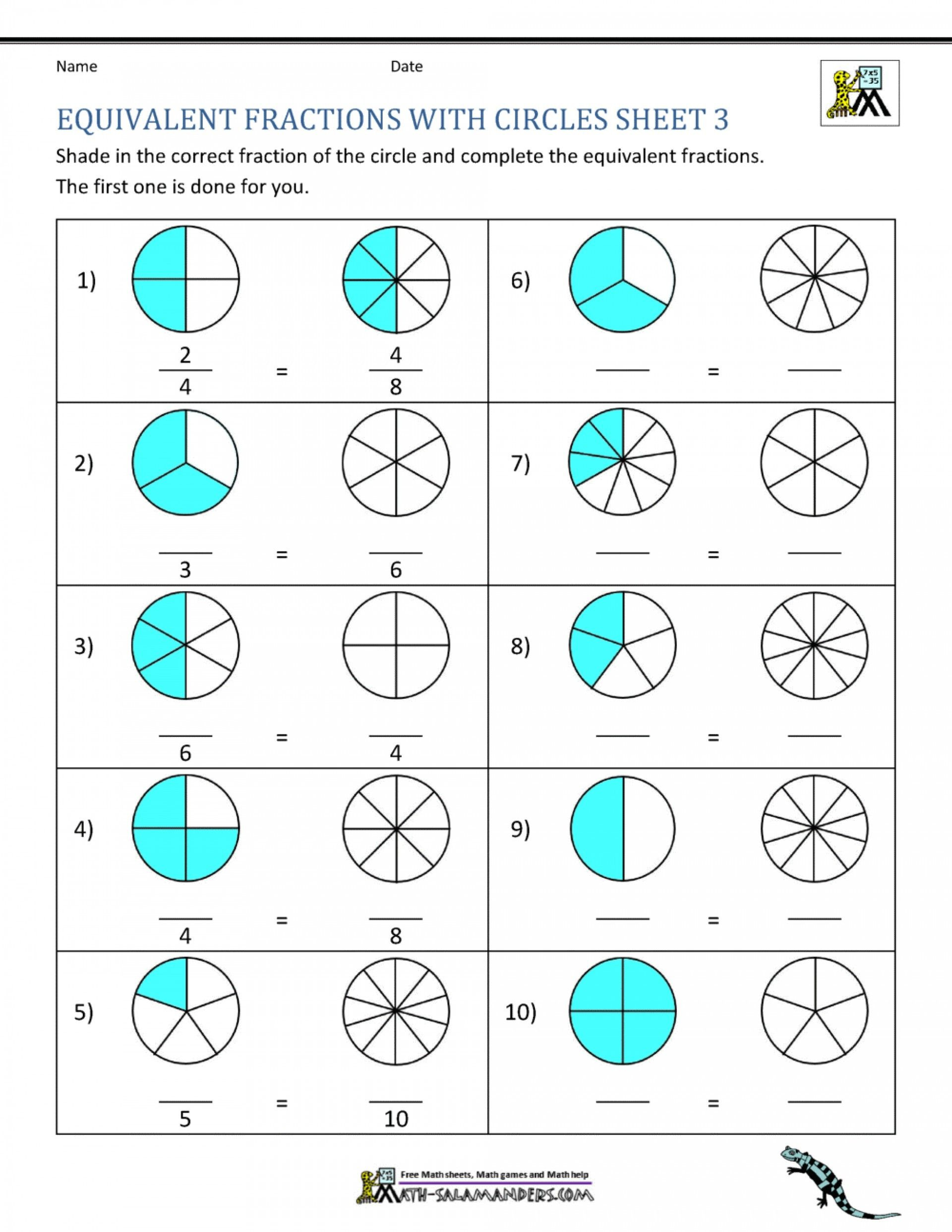 30 4Th Grade Math Worksheets Fractions Free Printable