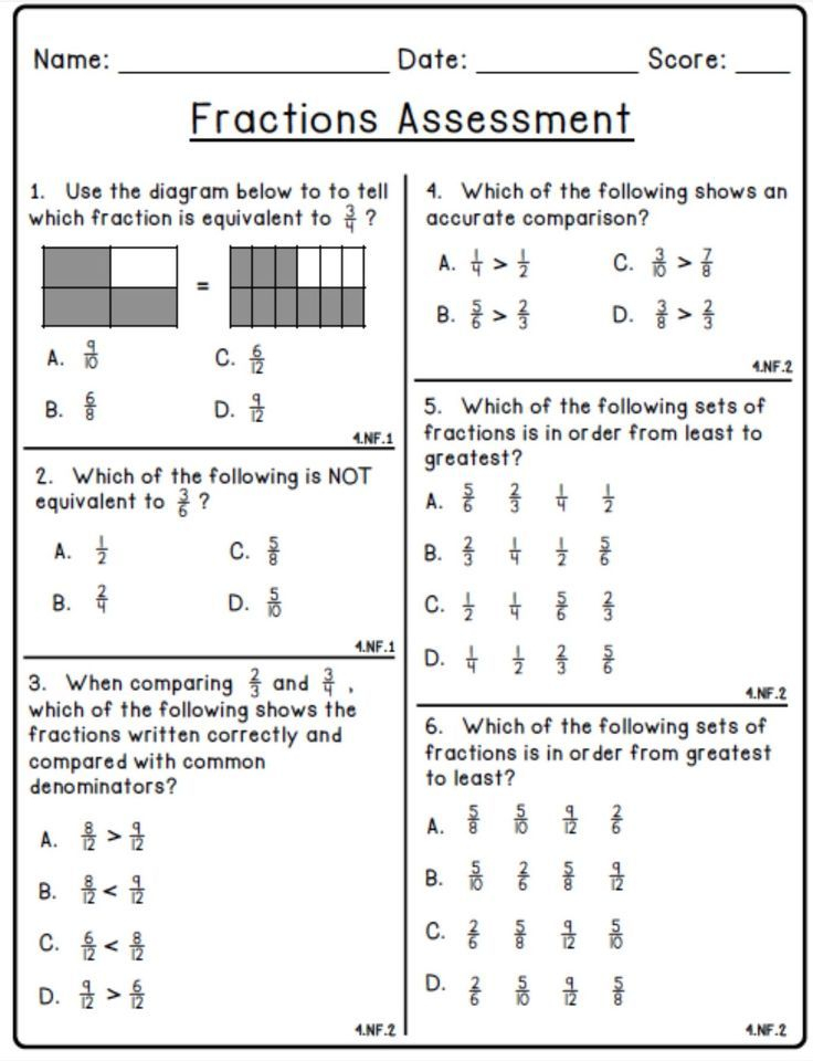 30 4Th Grade Math Worksheets Fractions Free Printable