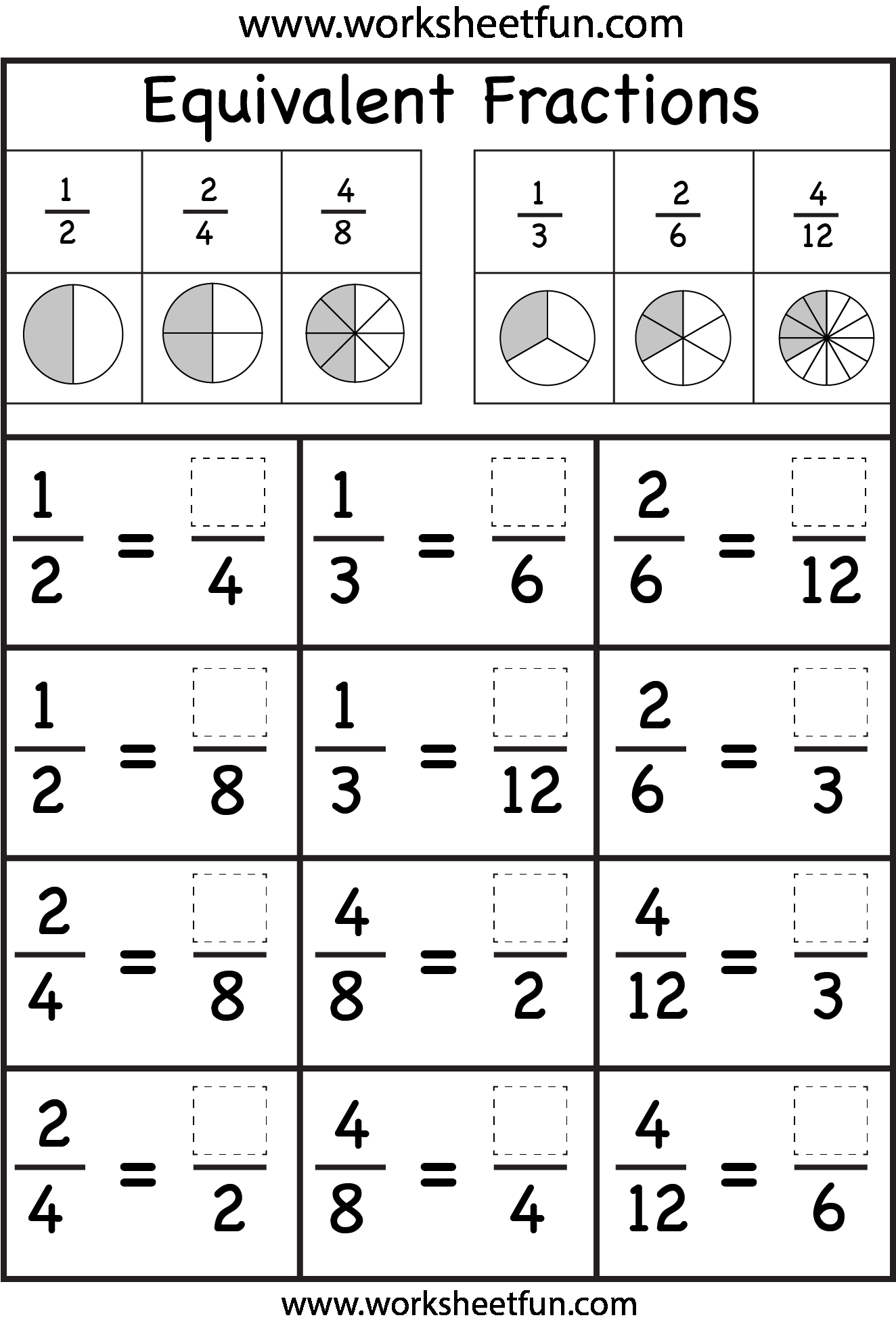 30 4Th Grade Math Worksheets Fractions Free Printable