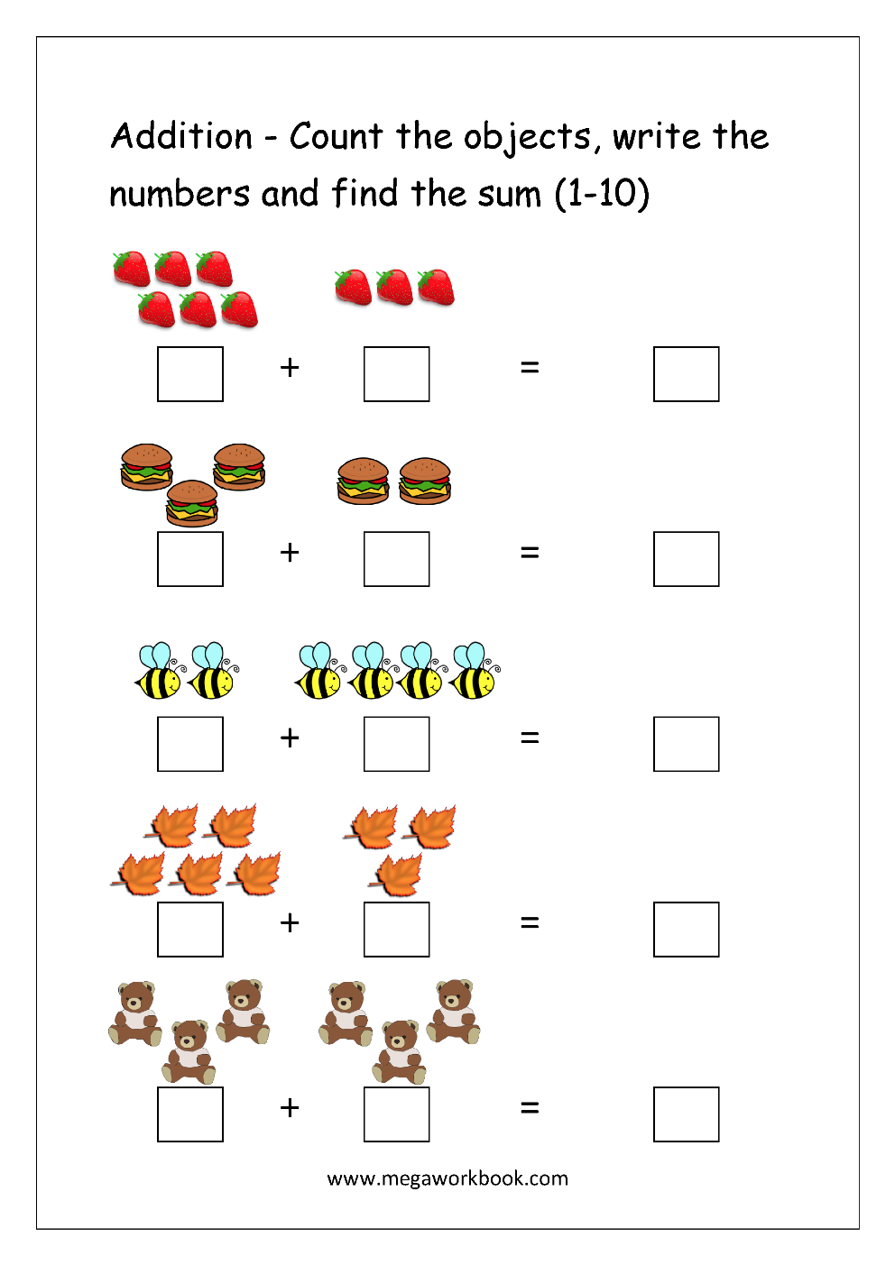 30 Addition 20 Worksheets Kindergarten