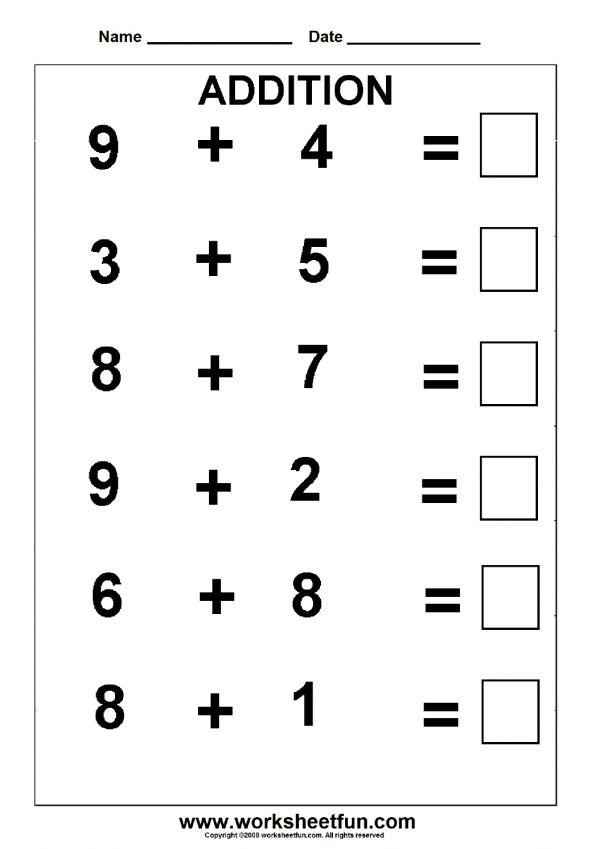 30 Addition 20 Worksheets Kindergarten