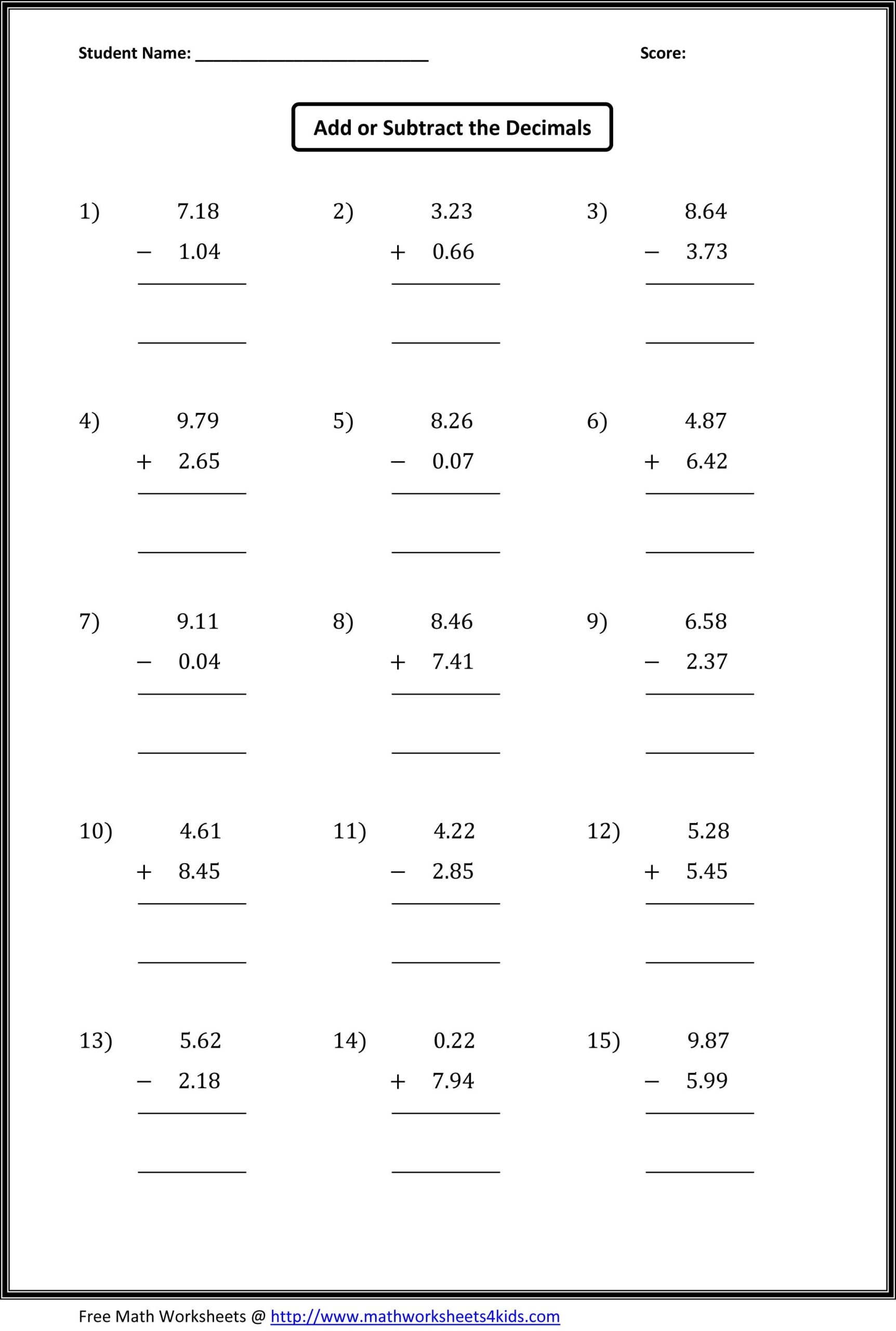 30 Addition Worksheets For 4Th Grade