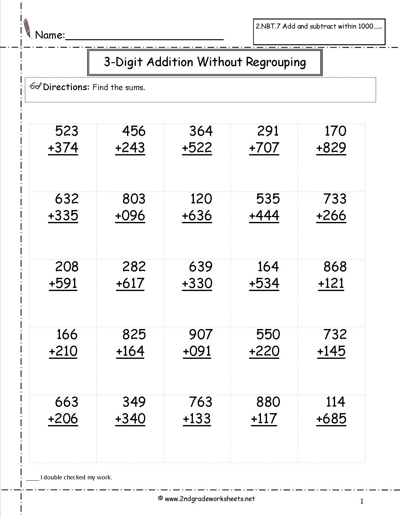 30 Addition Worksheets For 4Th Grade