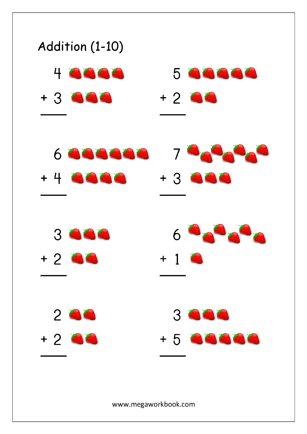 30 Addition Worksheets Till 20