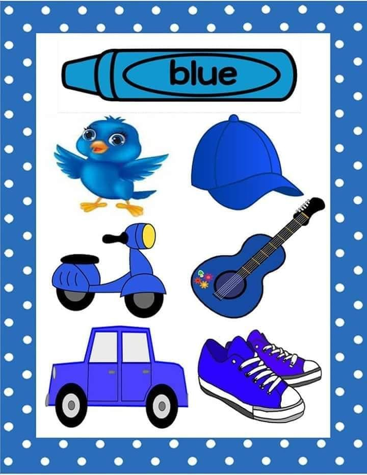 30 Color Blue Worksheets For Kindergarten