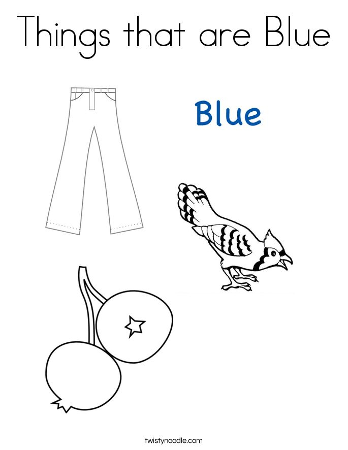 30 Color Blue Worksheets For Kindergarten