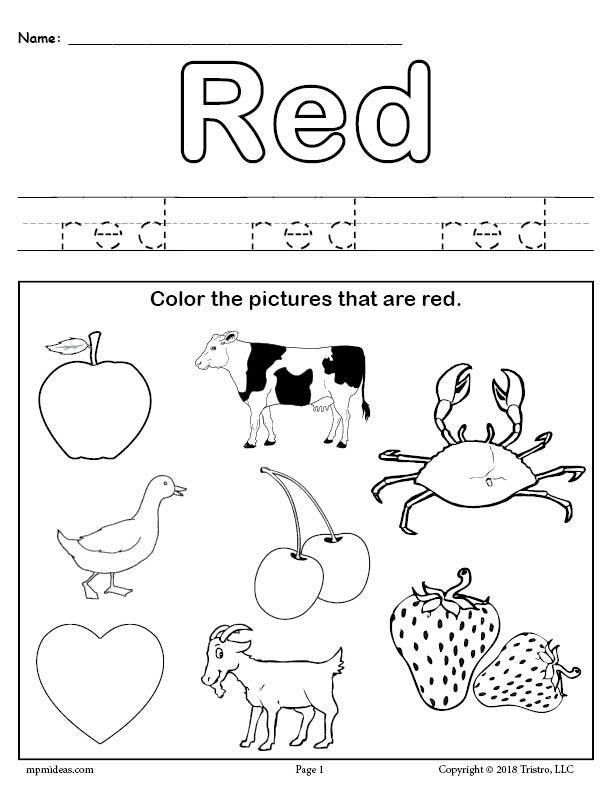 30 Color Blue Worksheets For Kindergarten