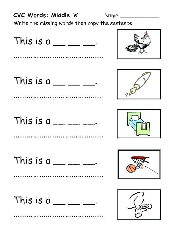 30 Copying Sentences Worksheets For Kindergarten