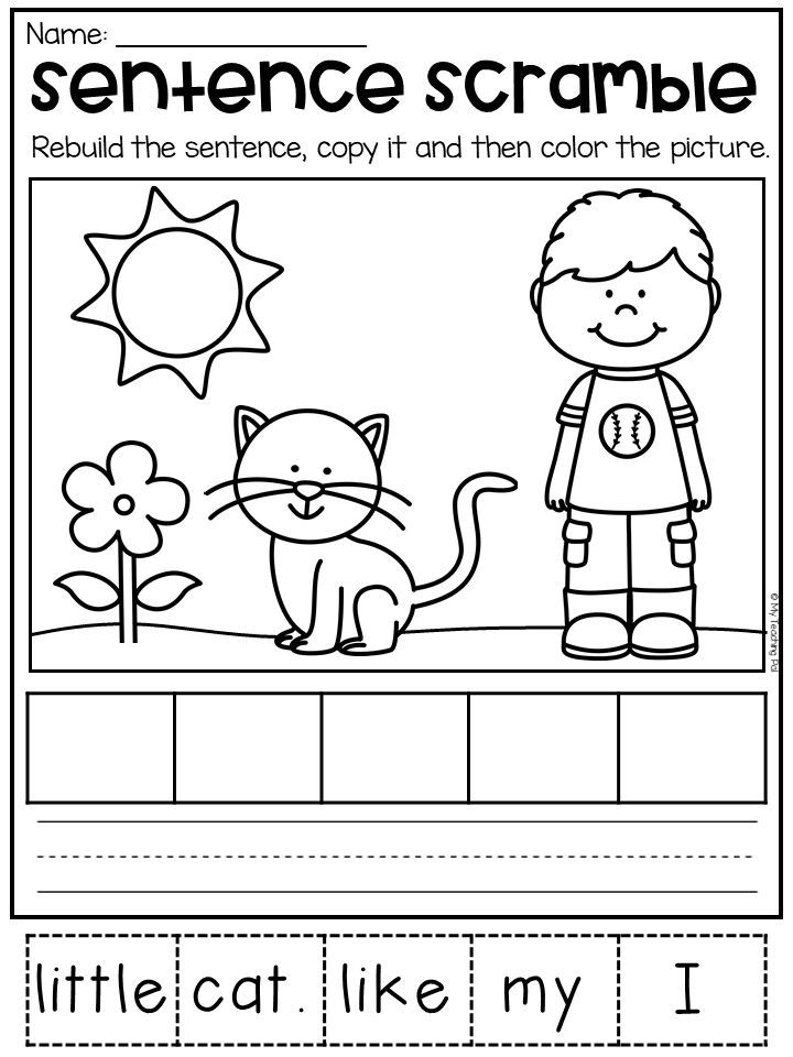 30 Copying Sentences Worksheets For Kindergarten