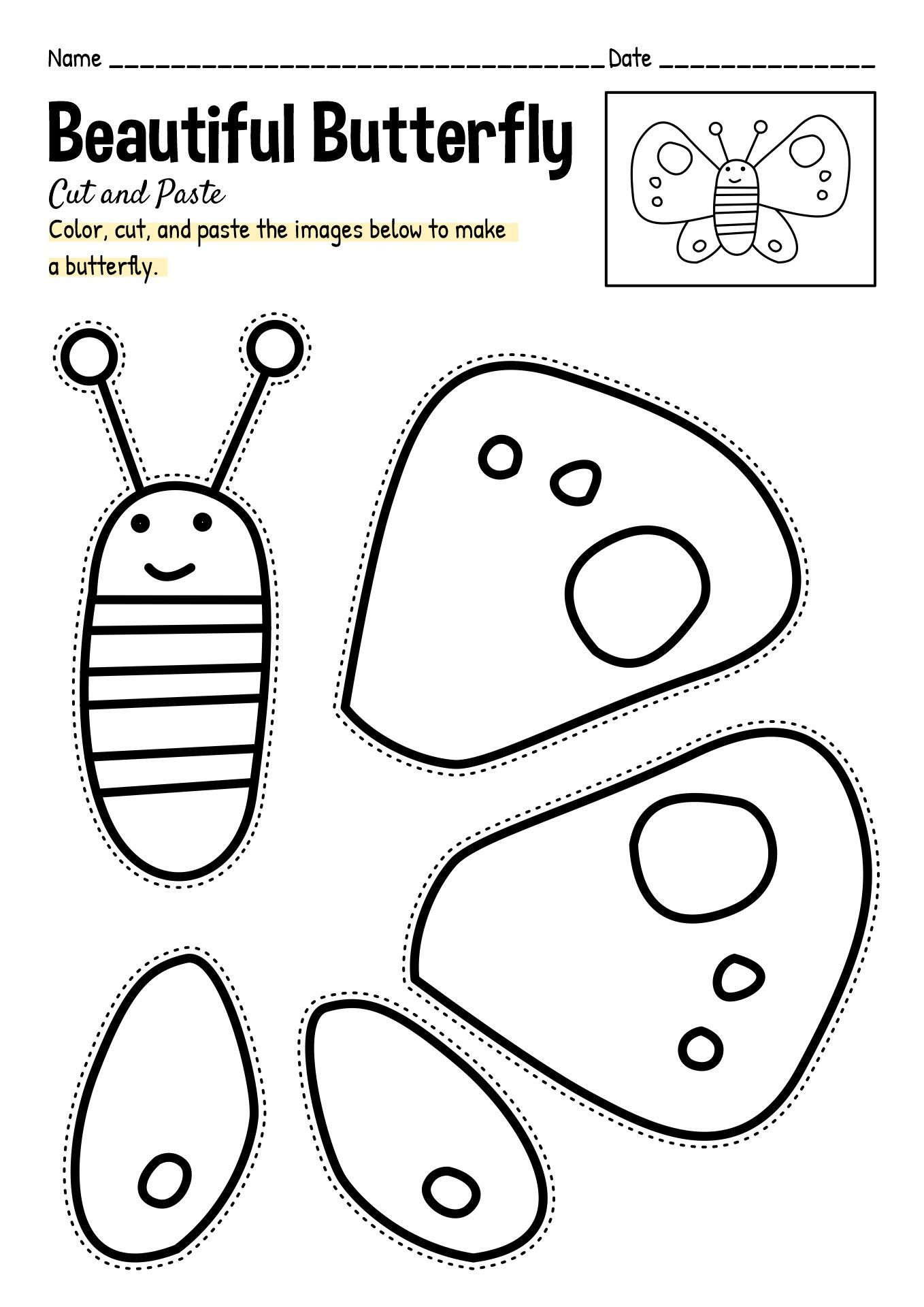 30 Cut And Paste Worksheets For Kids