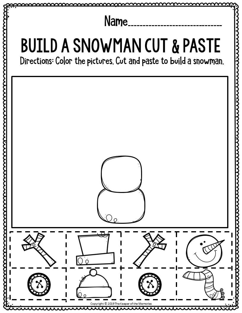 30 Cut And Paste Worksheets For Kids