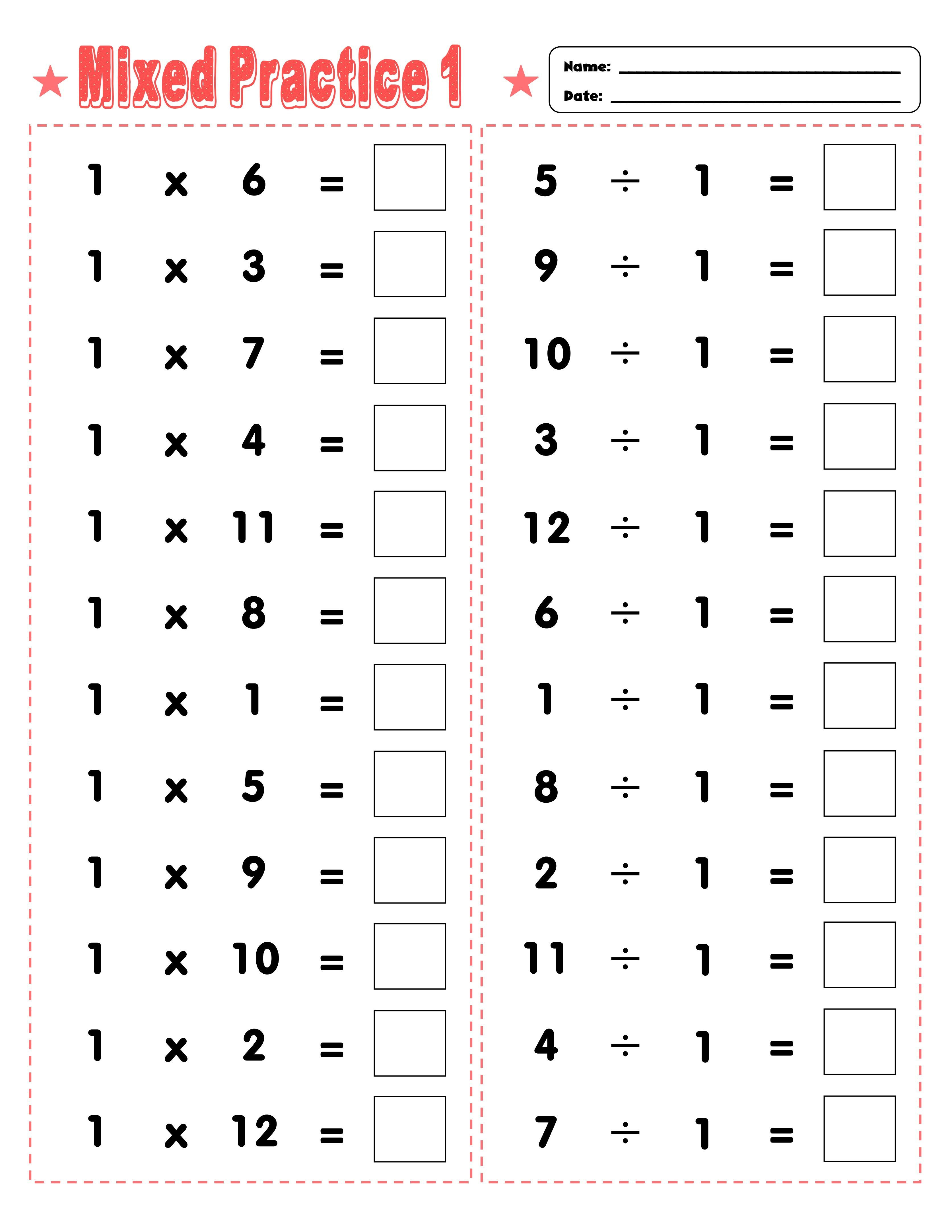 30 Division And Multiplication Worksheets 3Rd Grade