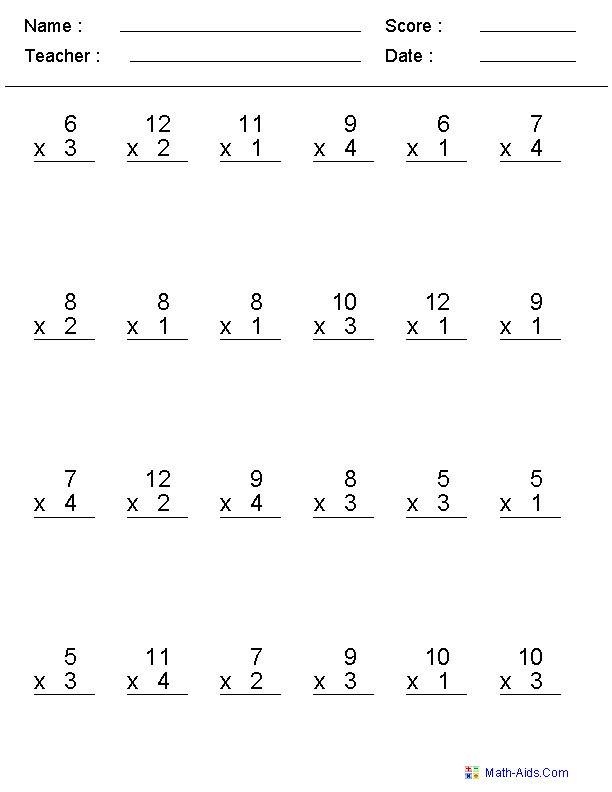 30 Division And Multiplication Worksheets 3Rd Grade