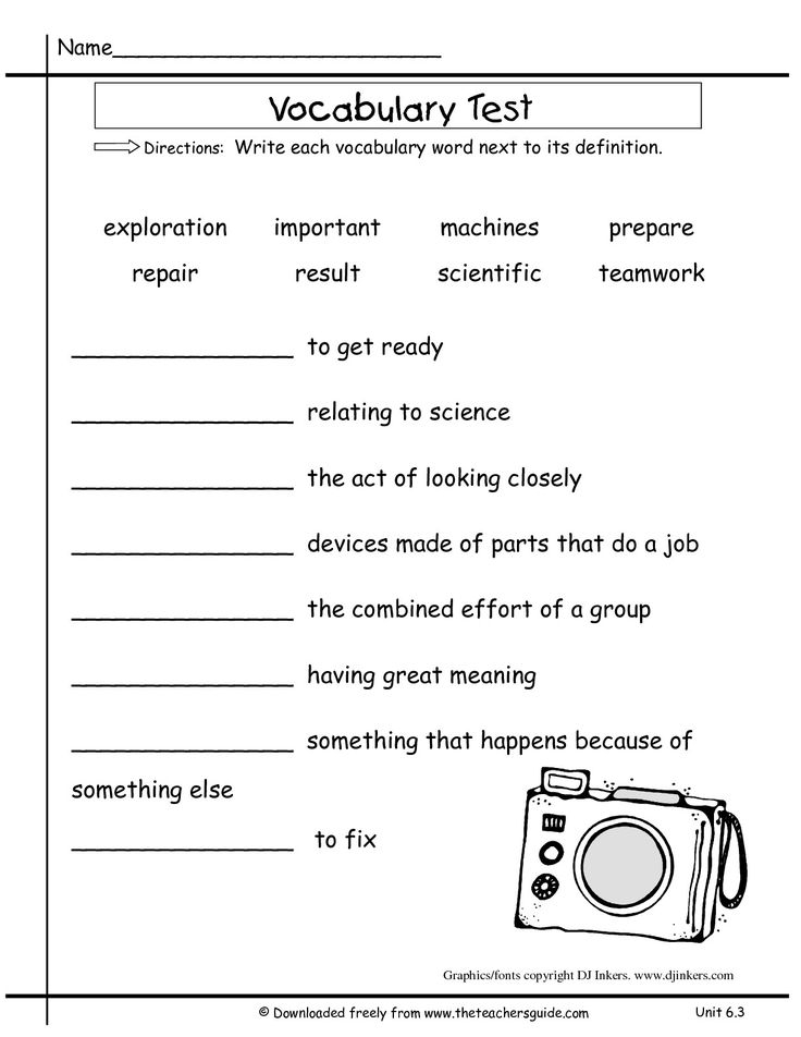 30 English Worksheets For Grade 1 Vocab