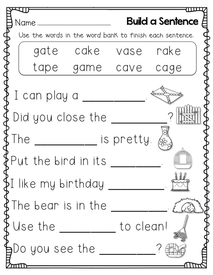 30 English Worksheets For Grade 1 Vocab