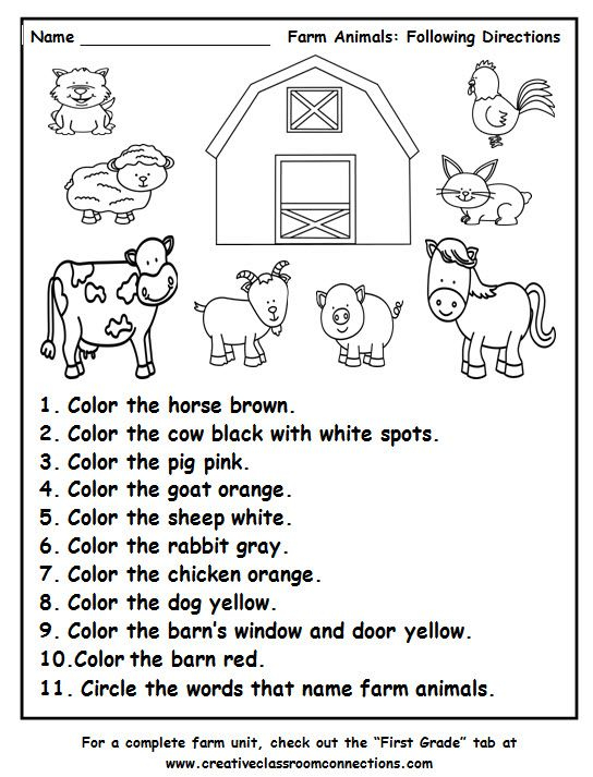 30 Farm Animals Worksheets For Kids Kindergarten