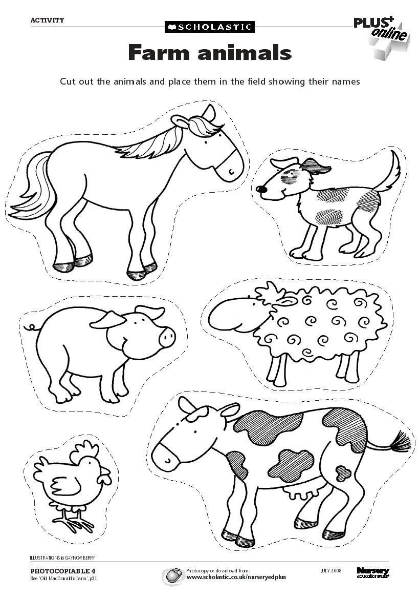 30 Farm Animals Worksheets For Kids Kindergarten