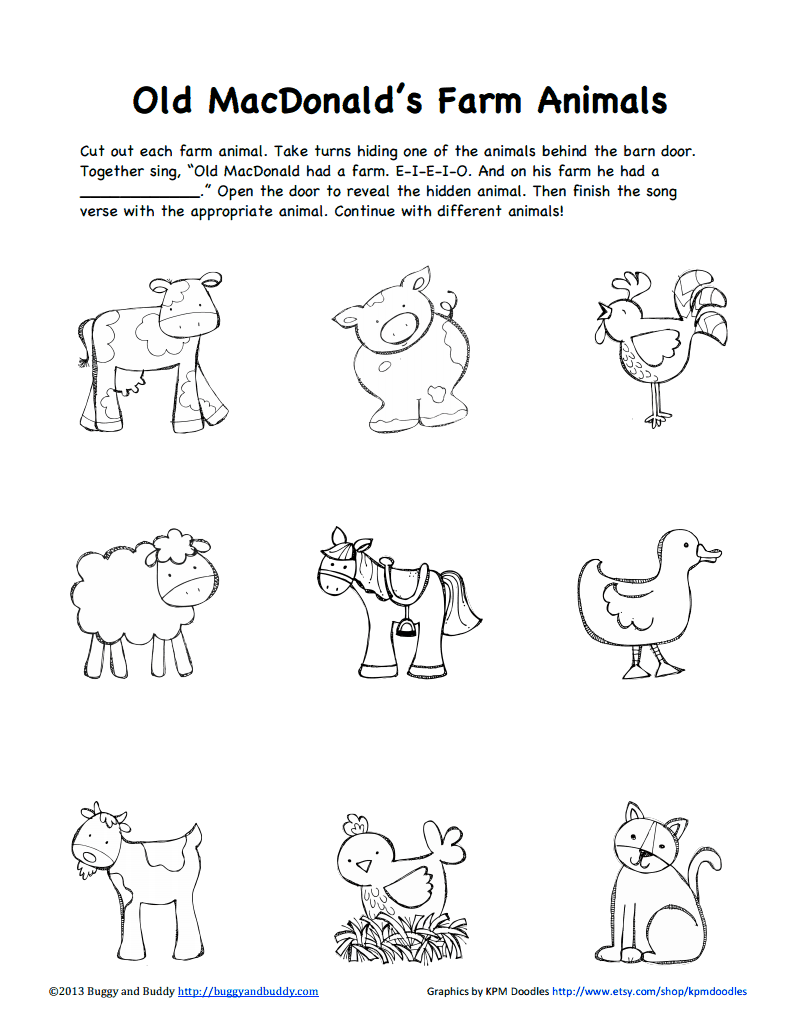 30 Farm Animals Worksheets For Kids Kindergarten