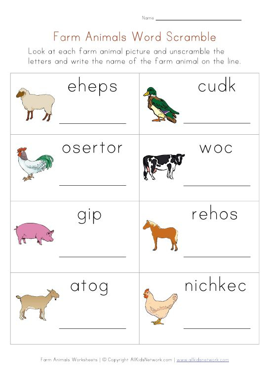 30 Farm Animals Worksheets For Kids Kindergarten