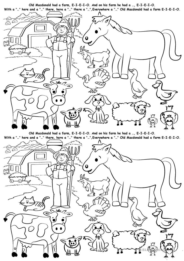 30 Farm Animals Worksheets For Kids Kindergarten