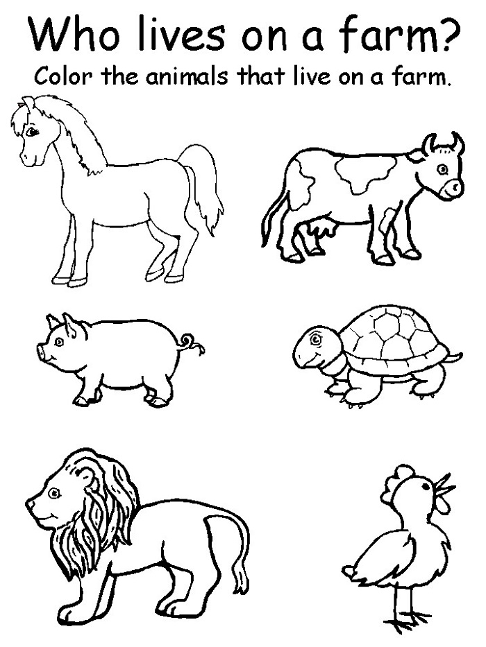 30 Farm Animals Worksheets For Kids Kindergarten