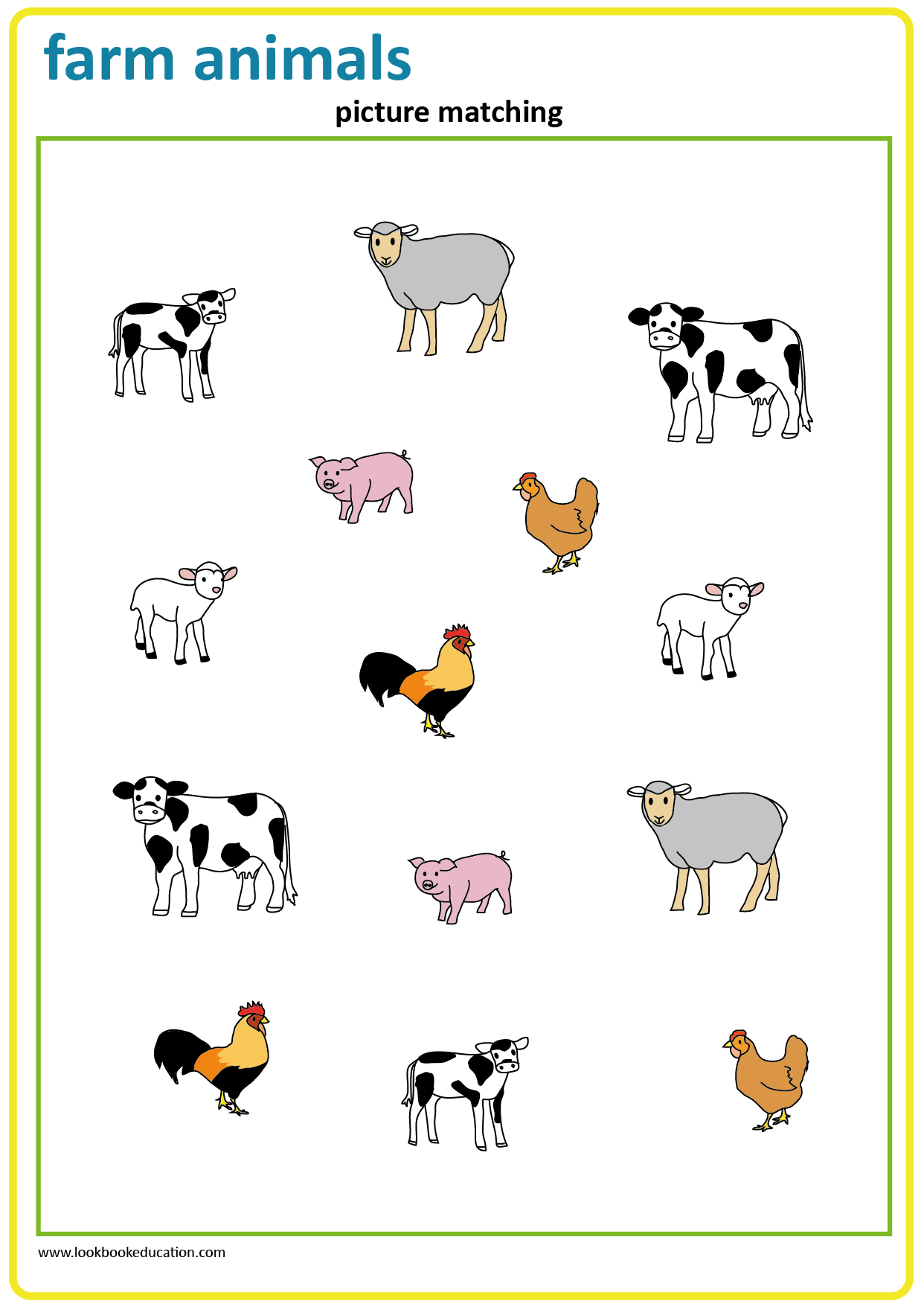 30 Farm Animals Worksheets For Kids Kindergarten