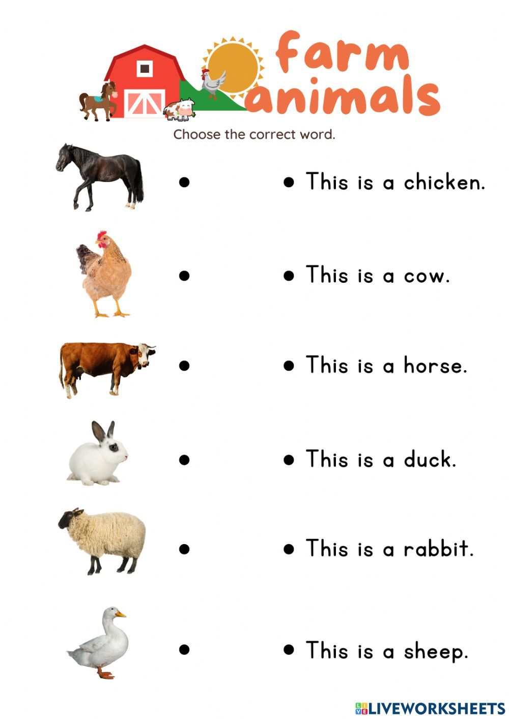 30 Farm Animals Worksheets For Kids Kindergarten