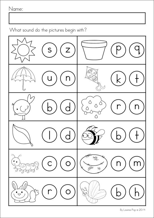 30 Language Arts Worksheets For Kindergarten