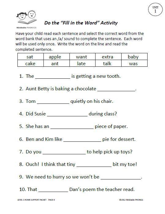 30 Language Arts Worksheets For Kindergarten