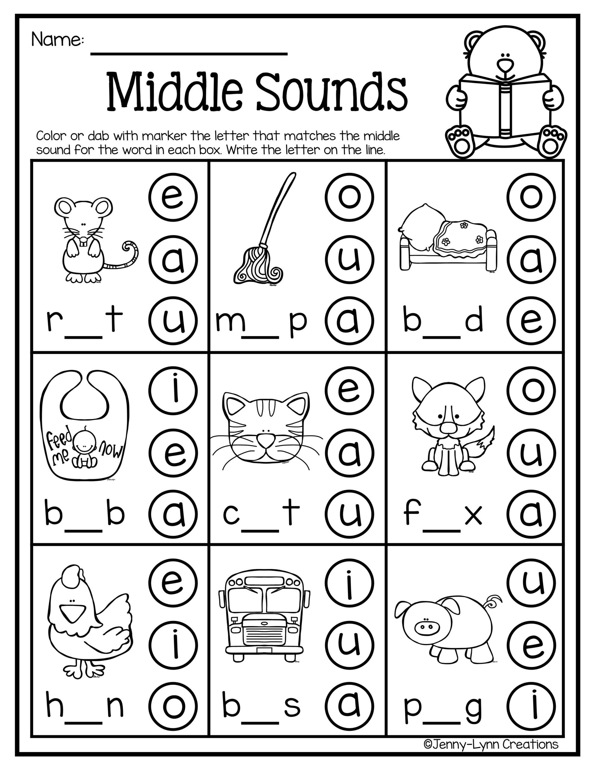 30 Language Arts Worksheets For Kindergarten