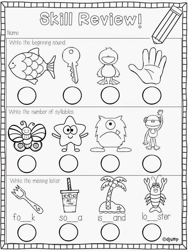 30 Language Arts Worksheets For Kindergarten