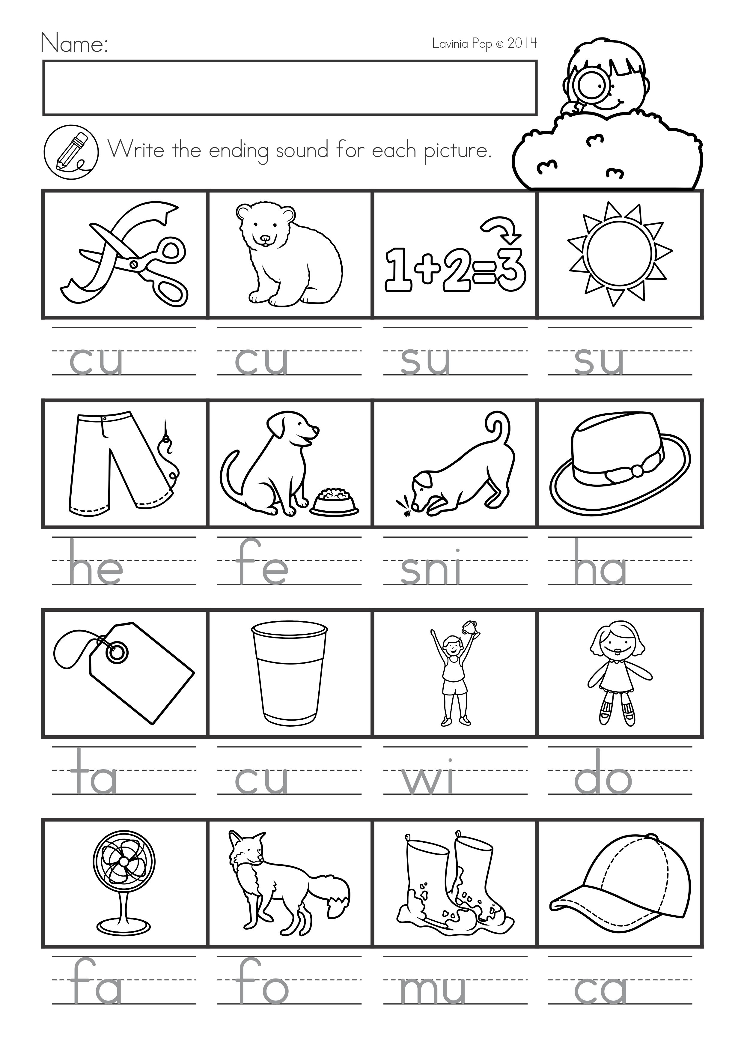 30 Language Arts Worksheets For Kindergarten