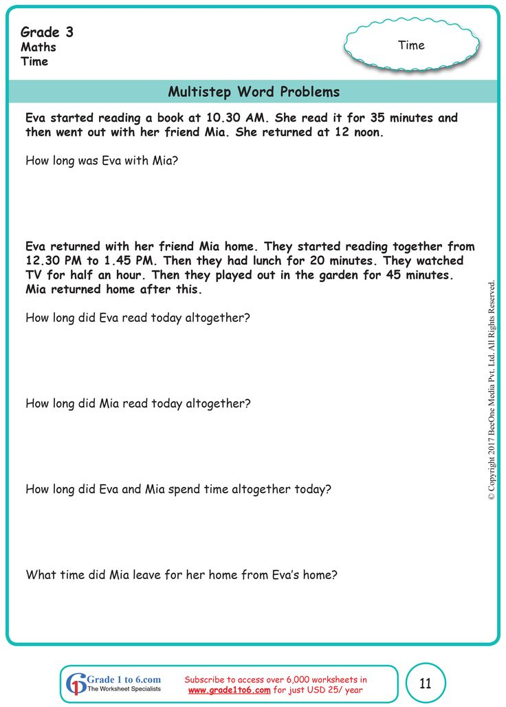 30 Math Grade 3 Worksheets Word Problems