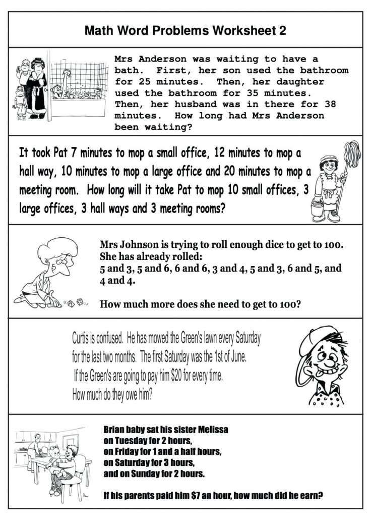 30 Math Grade 3 Worksheets Word Problems