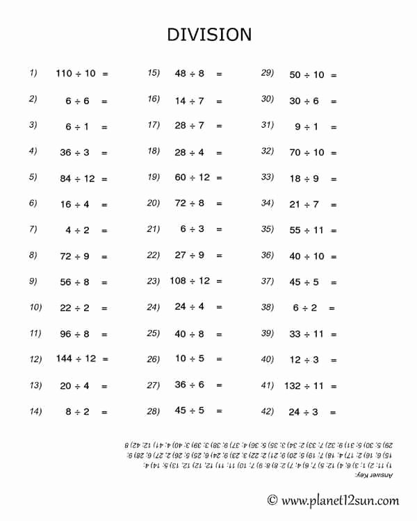 30 Math Worksheets And Answers