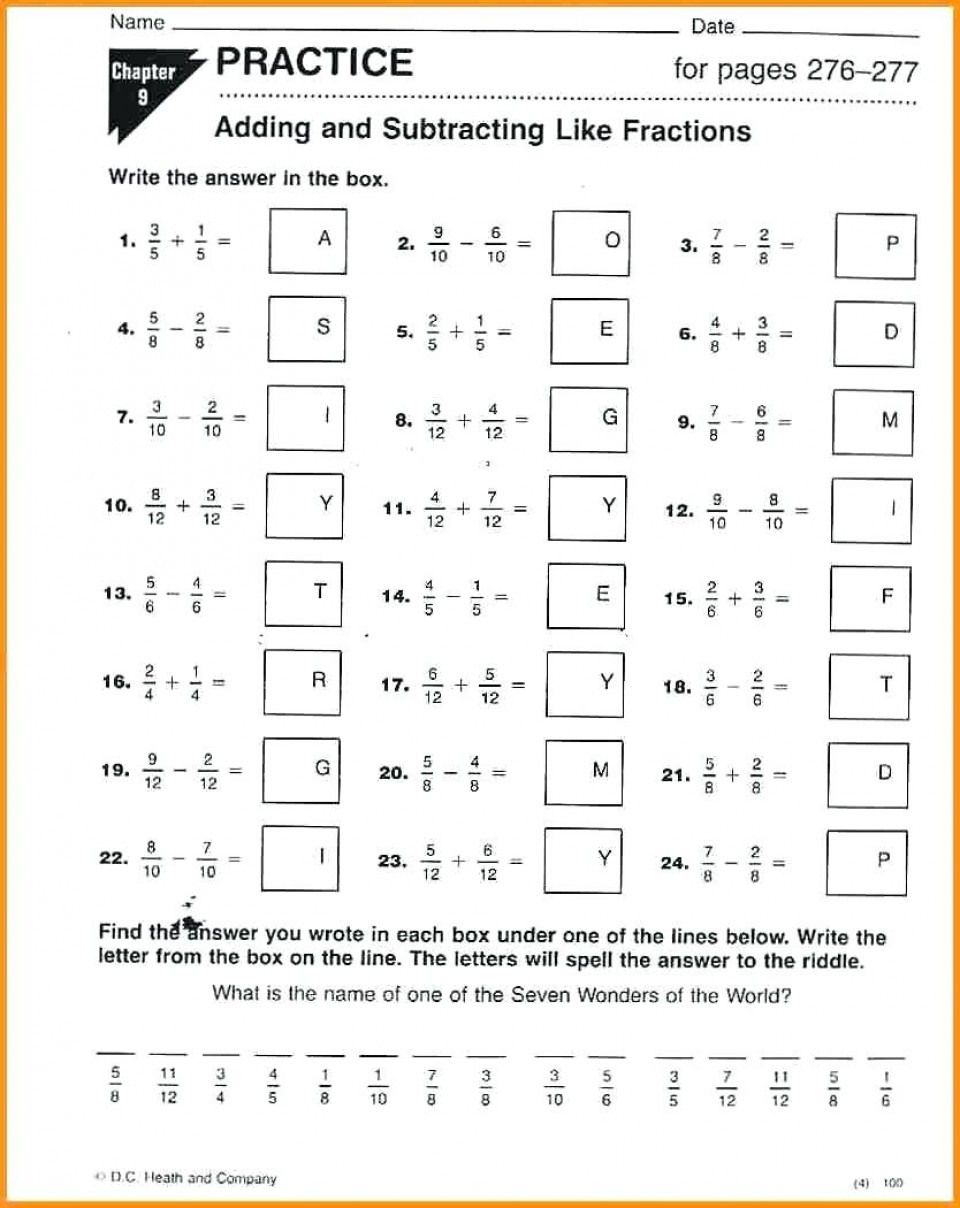 30 Math Worksheets And Answers