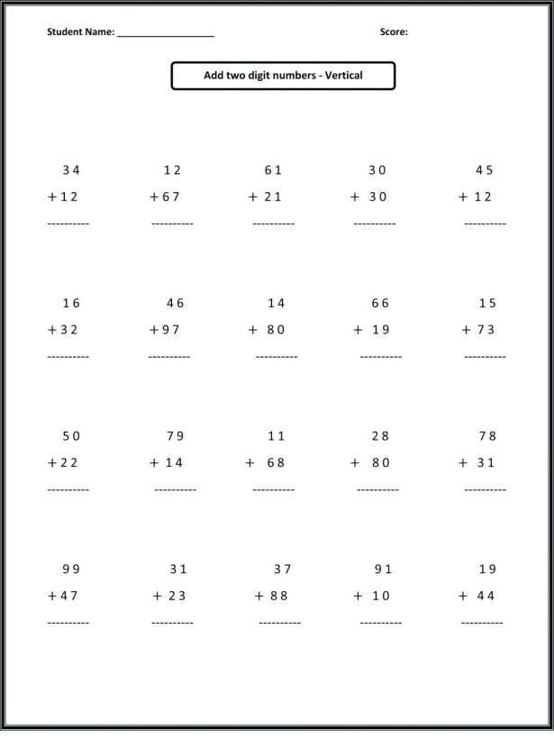 30 Math Worksheets And Answers