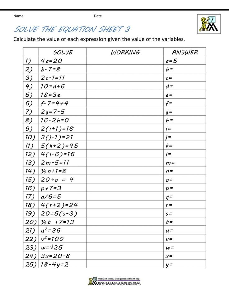 30 Math Worksheets And Answers