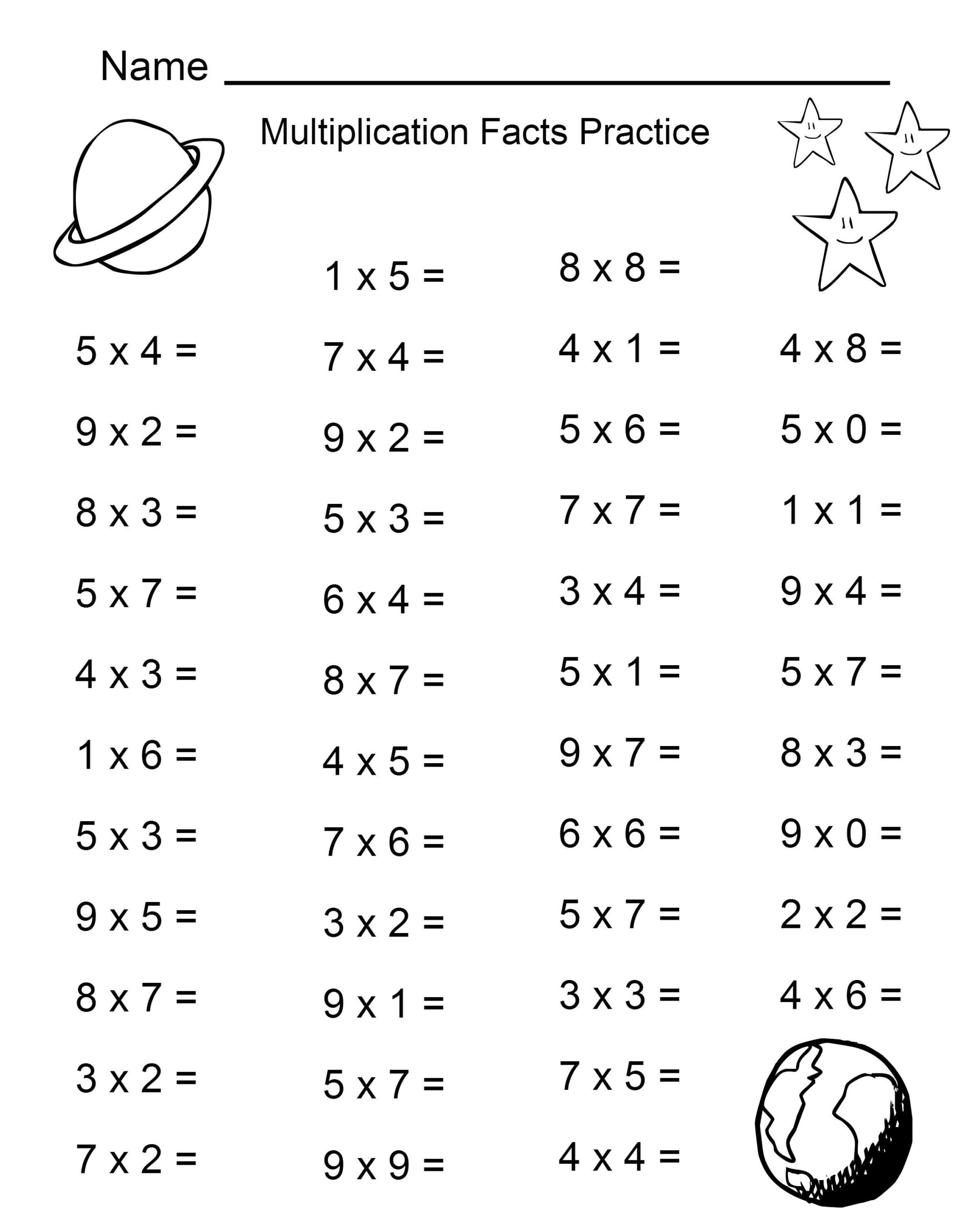 30 Multiplication Worksheets 2 5 10