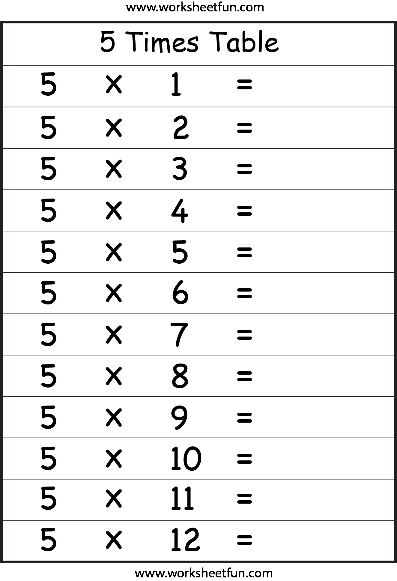 30 Multiplication Worksheets 2 5 10