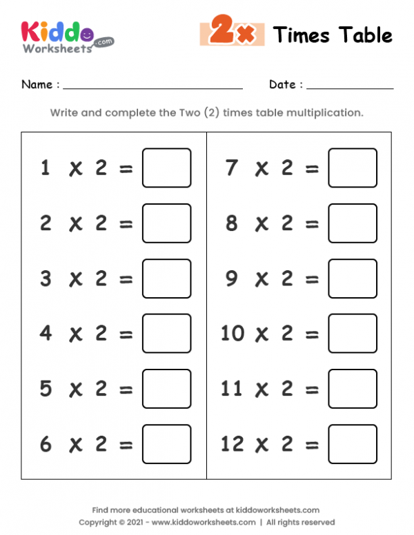 30 Multiplication Worksheets 2 5 10