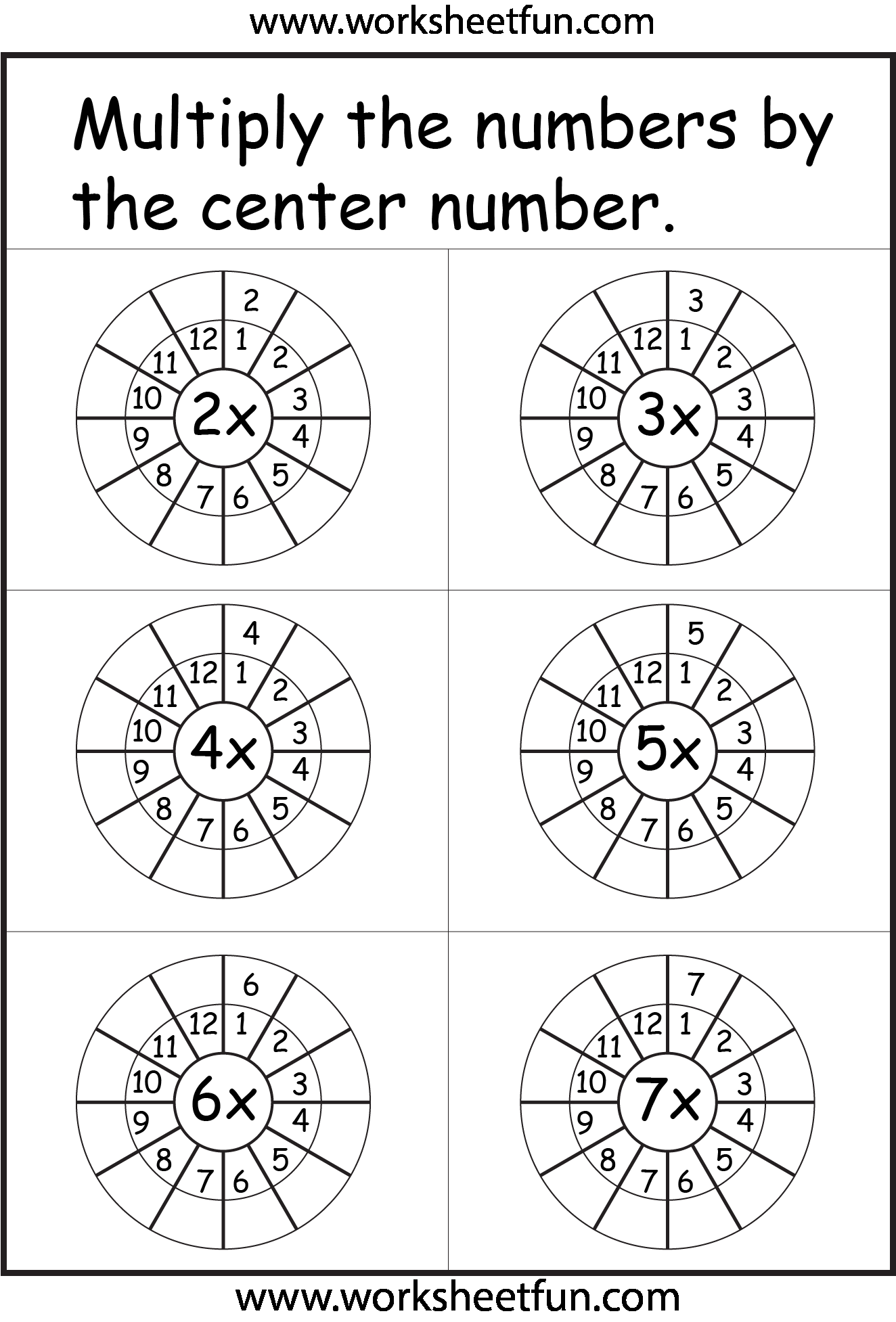 30 Multiplication Worksheets 2 5 10