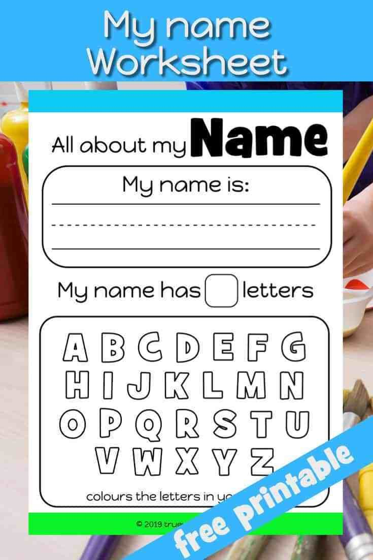 30 My Name Worksheets For Kindergarten