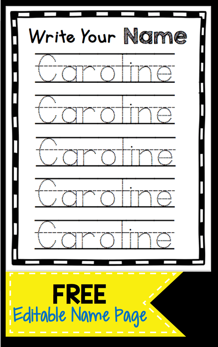 30 My Name Worksheets For Kindergarten