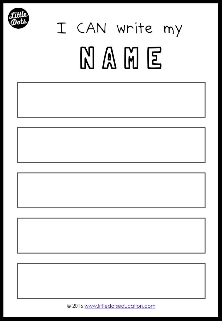 30 My Name Worksheets For Kindergarten