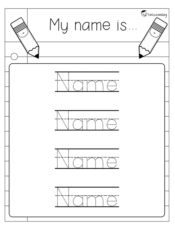 30 My Name Worksheets For Kindergarten