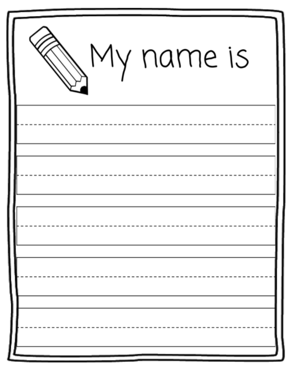 30 My Name Worksheets For Kindergarten